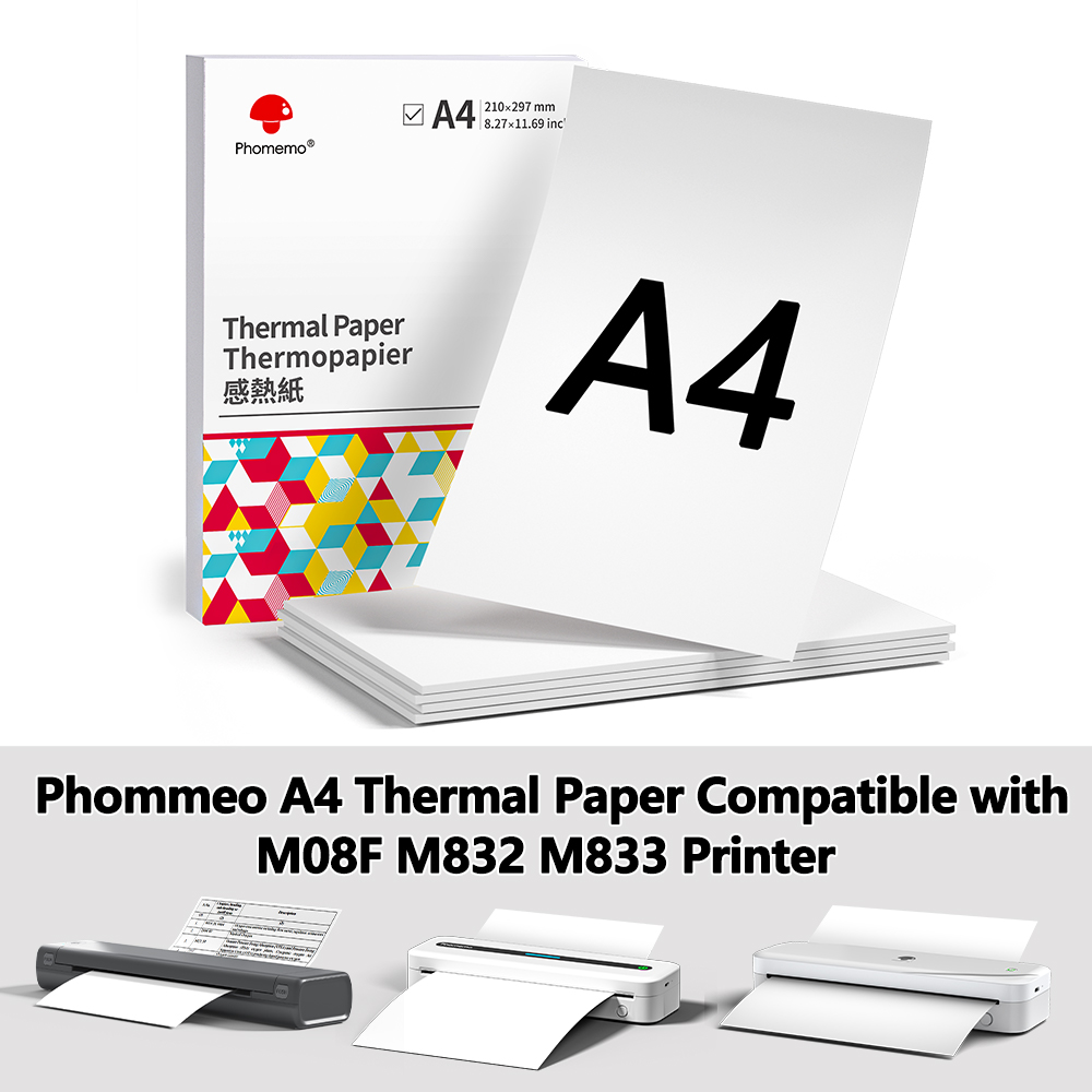 Commercial Printing Paper - Phomemo Thermal Paper A4 Printer Paper