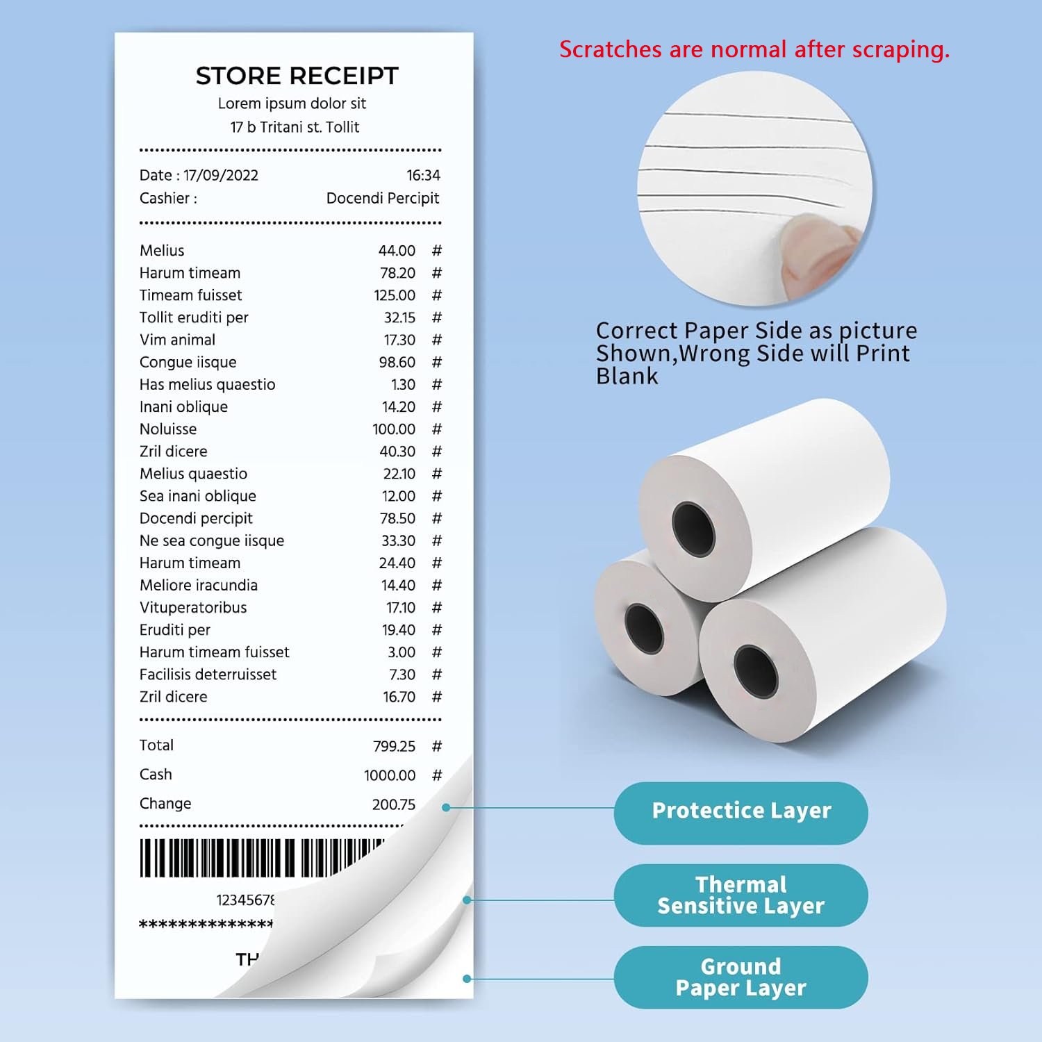 80MM Thermal Receipt Paper 3/6 - đánh giá và giá Commercial Printing Paper