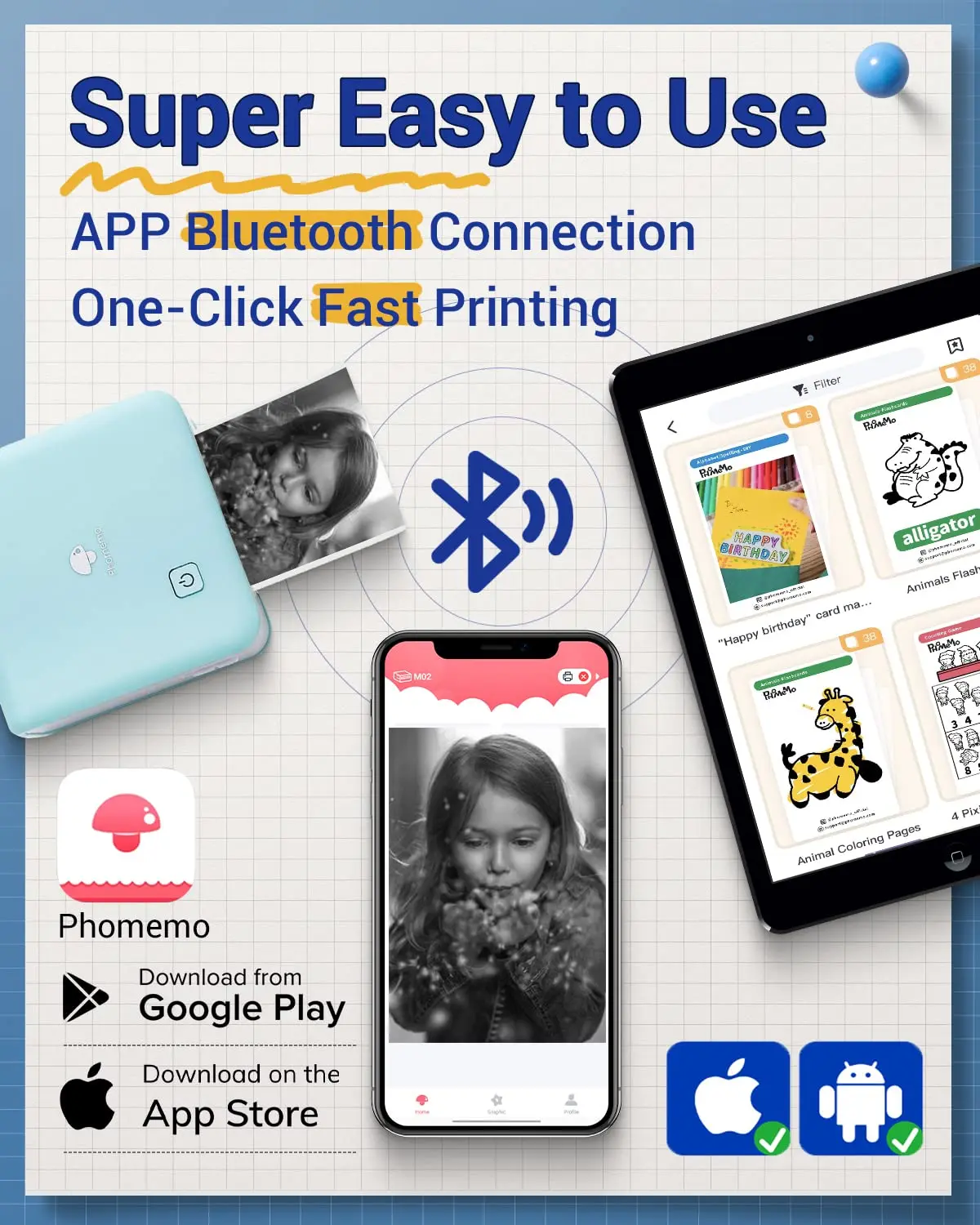 Phomemo M02Pro Mini Portable P - đánh giá và giá Commercial Printing Paper