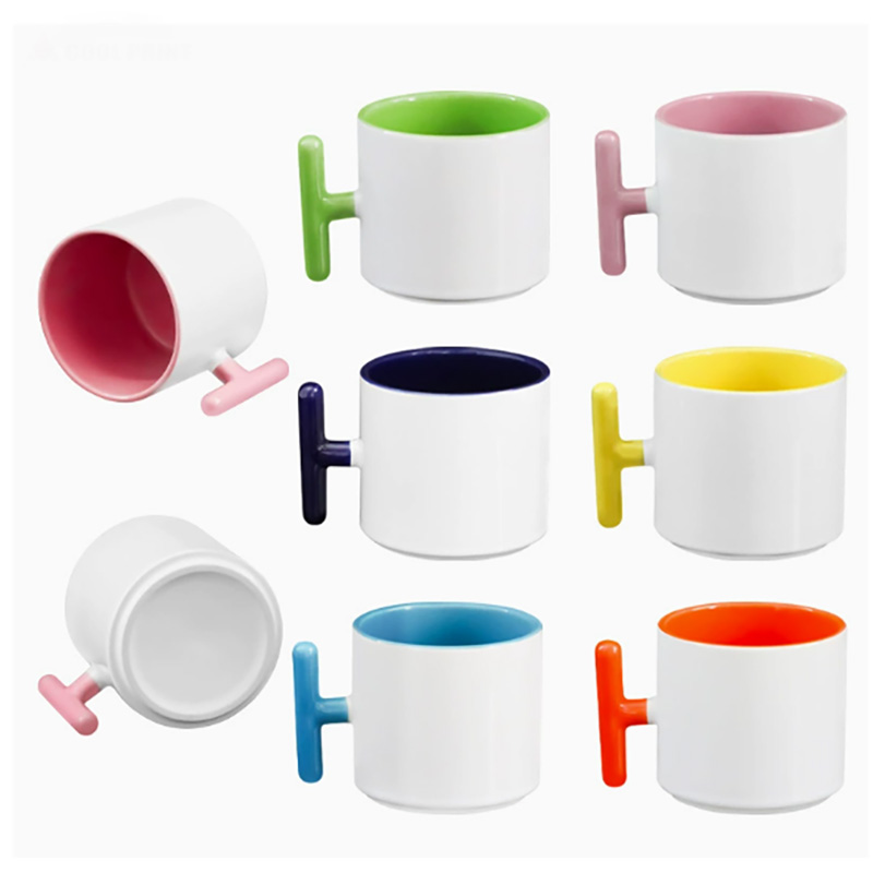 2PCS Creativity T-shaped handl - đánh giá và giá Sublimation Mug Blank