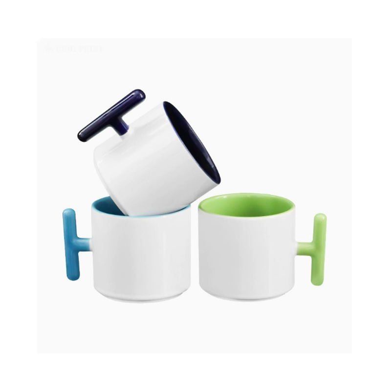 2PCS Creativity T-shaped handl - đánh giá và giá Sublimation Mug Blank