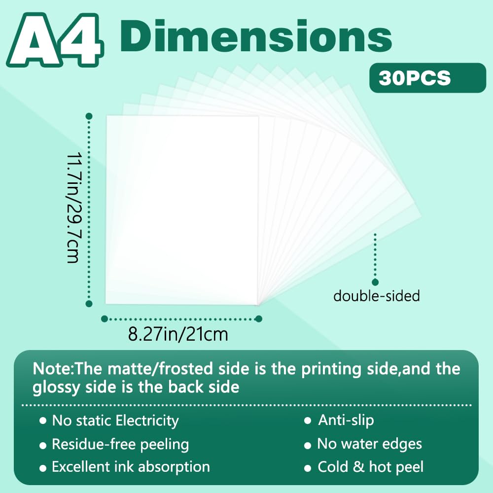 HONGCAI 30 sheets A4 DTF Trans - đánh giá và giá Dtf Hot Peel Film