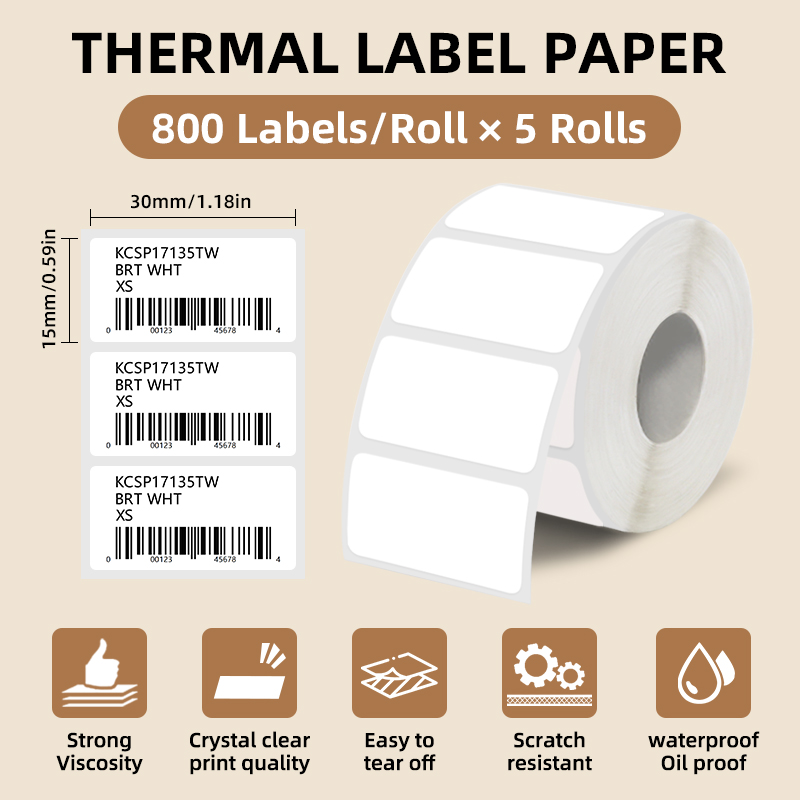 5 Rolls of White Label Sticker - đánh giá và giá Commercial Printing Machine